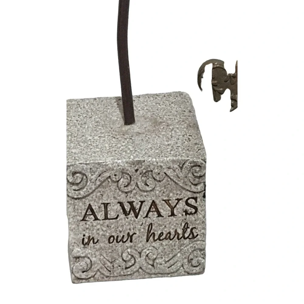 Pet Memorial Wind Chimes Gray Dog Cat Loss Sympathy Remembrance Gift Outdoor